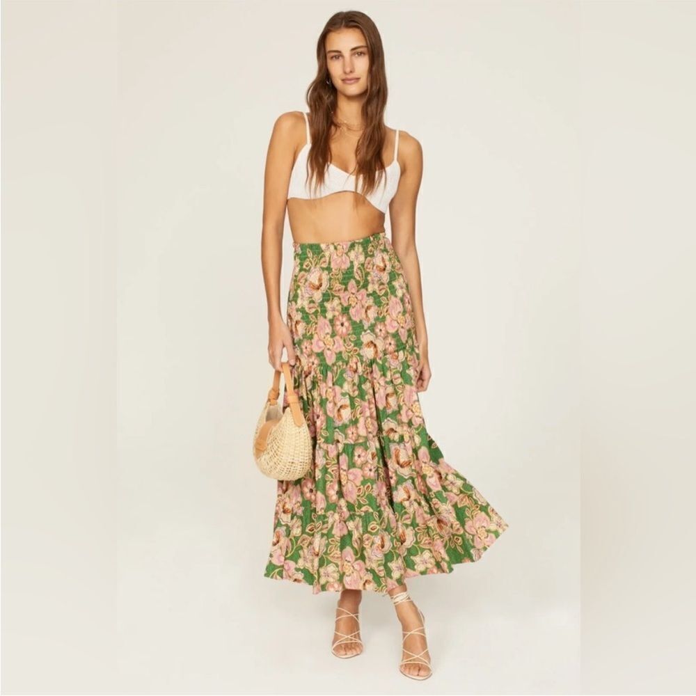 MISA Los Angeles Lola Smocked Cotton Convertible Skirt Dress XS $330 - Picture 8 of 9